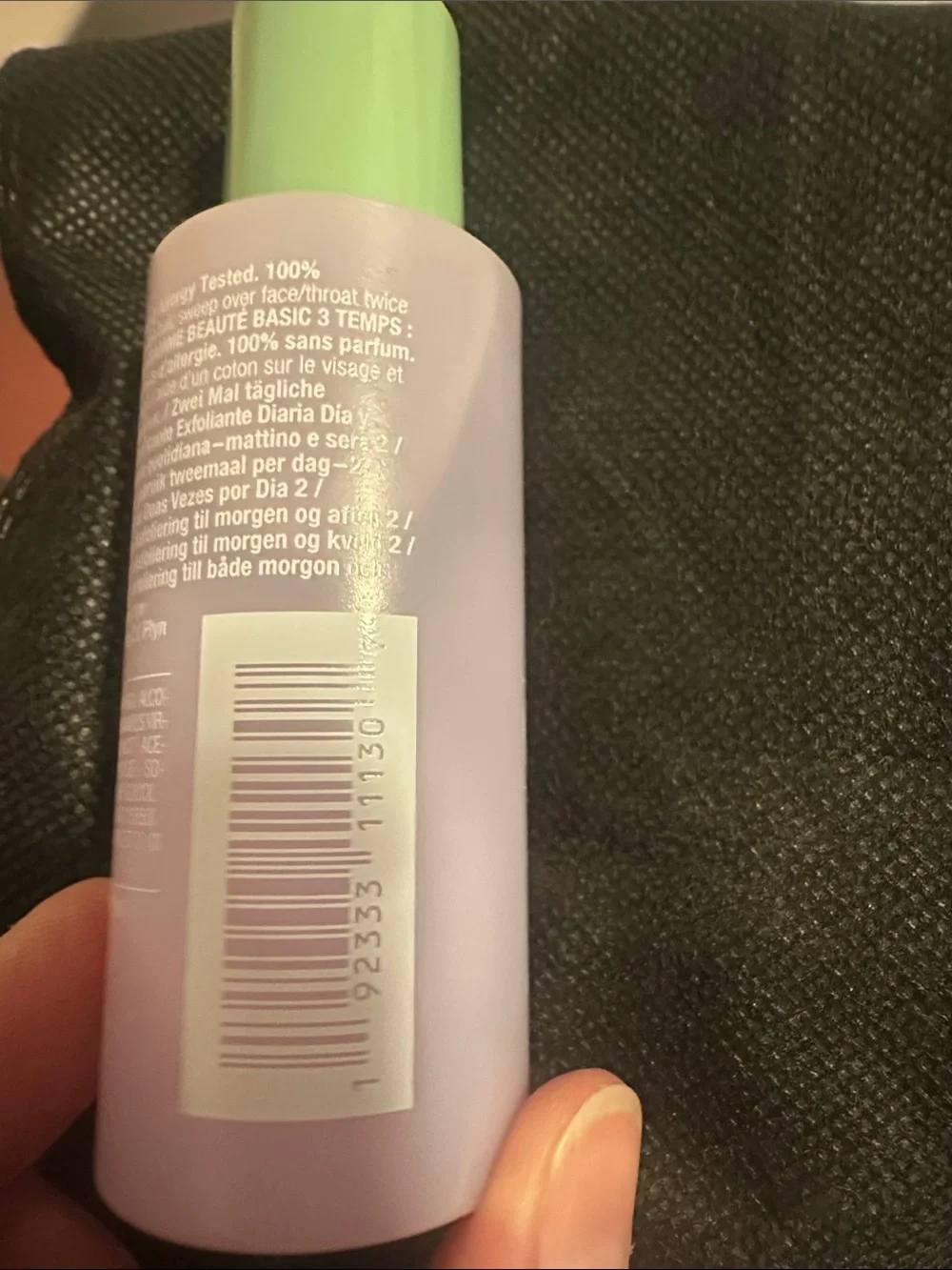 Clinique Clarifying Lotion 2 Pale Pink Bottle with Mint Green Cap